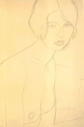 Bust of a Naked Girl Facing Right